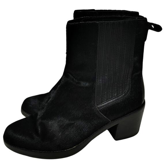 UGG Camden Exotic Calf Hair Leather High Heels Womens Ankle Boots Booties Size 7 - Picture 2 of 8